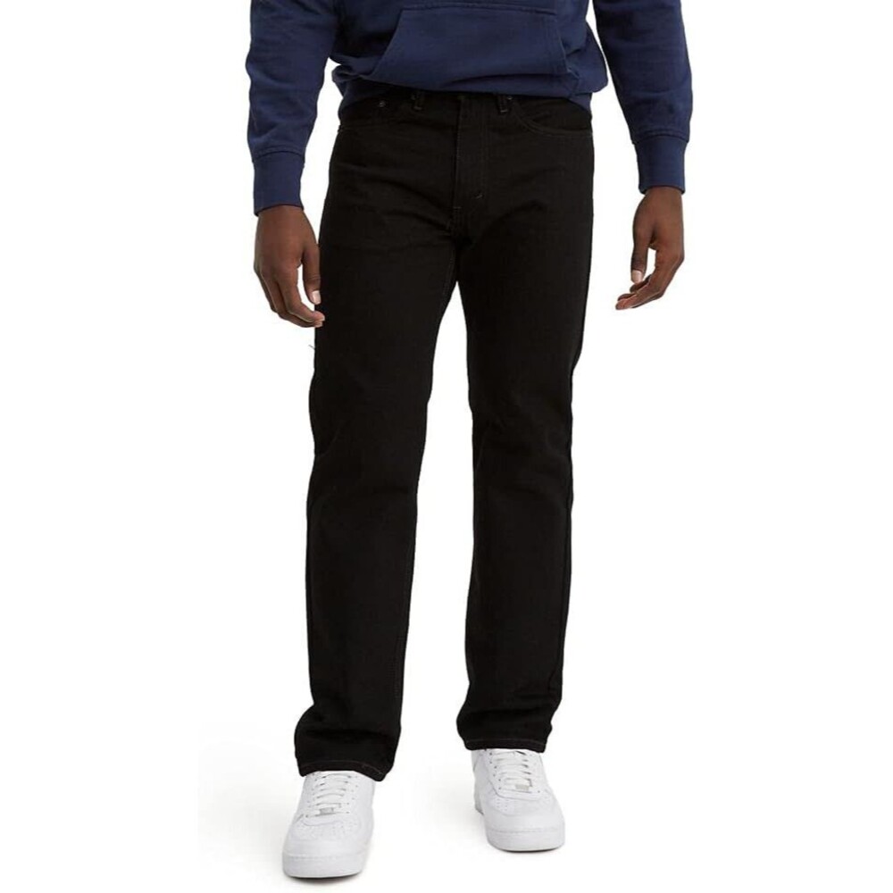 Levi's Men's 505 Regular Fit Jeans, Black, 36/34